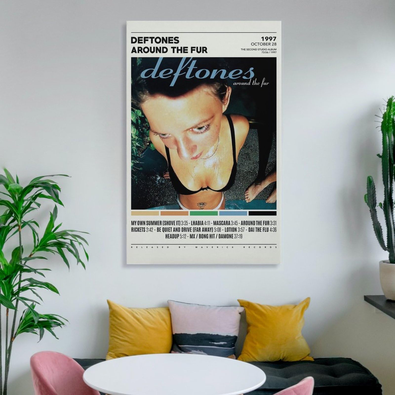 Around The Fur Album Deftones Music Gift Canvas Wall Art Poster
